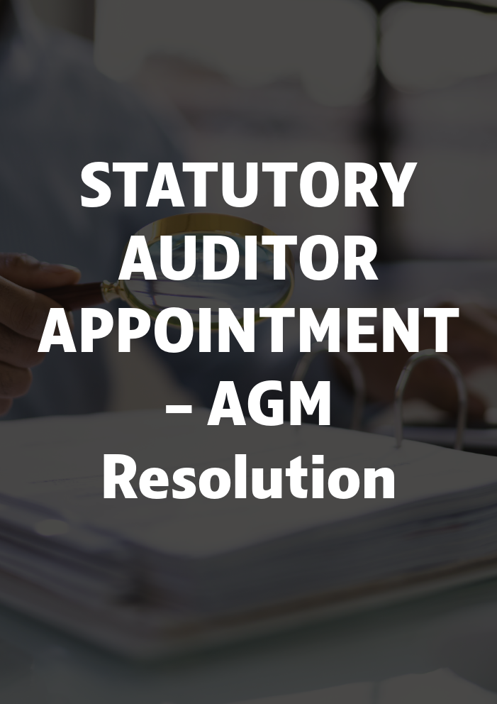 AGM Resolution for Statutory Auditor Appointment